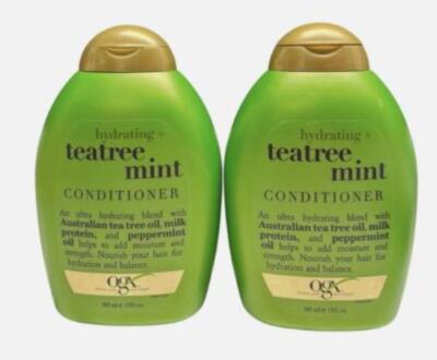 (2) OGX Hydrating Tea Tree Mint Conditioner, Tea Tree & Peppermint Oil 13 fl oz