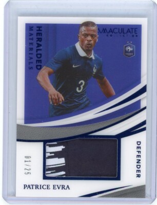 2021 Panini Immaculate Soccer Blue Patch #HM-PEV Patrice Evra #01/25