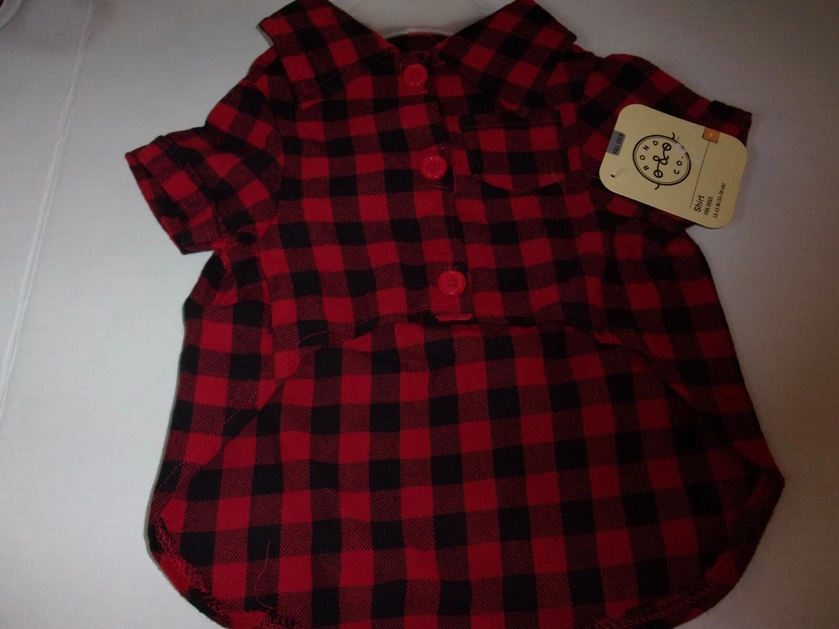 Buffalo Check PLAID Dog Shirt XXS XS S M L new pet Bond Co xsmall small l