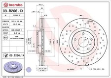 BREMBO 2x Bremsscheiben vorne belüftet beschichtet für Nissan Murano I Infiniti