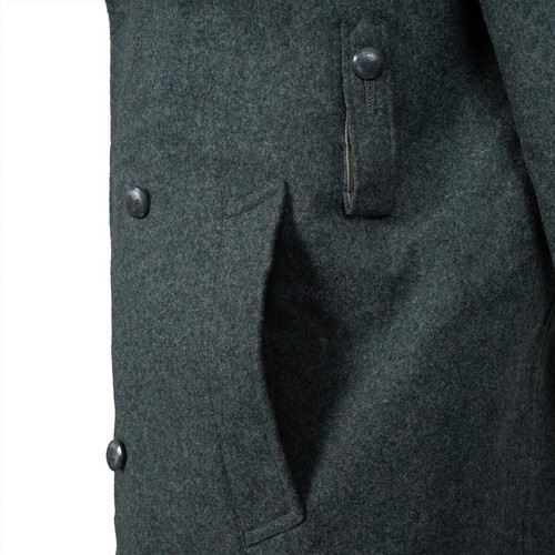 Original Great Coat Swiss Army Wool with Liner Grey Genuine Military Surplus - Picture 8 of 10