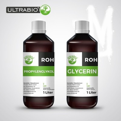 Ultrabio Bundle 1 Liter VG Glycerin Glyzerin 1 Liter PG Propylenglykol Rohstoff