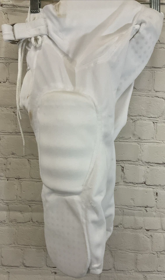 Adams Youth 超小号七垫橄榄球裤白色系带 D 环腰带 — 第 2/4 张图片