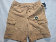 Boys' Mid-Rise Cargo Shorts Art Class Tan Midweight Twill Elastic Waist Size S
