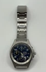 Vintage Seiko V657-9039 Chronograph Quartz Rare Wristwatch Retro Japan Silver