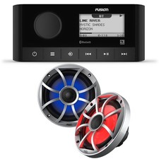 Fusion MS-RA60 Marine Stereo  Wet Sounds 6.5" Speakers with RGB Lighting