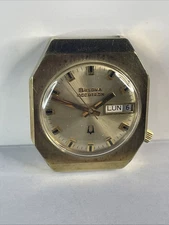 Vtg 1973 BULOVA ACCUTRON-USA 10K GF/PL Men’s Tuning Fork Watch *Sold As Is*