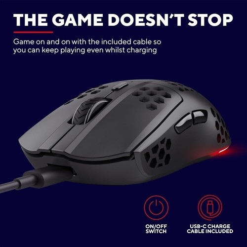 Trust Gaming GXT 929 Helox Wireless Gaming Mouse, Superlight Wireless Mouse 75g, - Bild 9 von 10