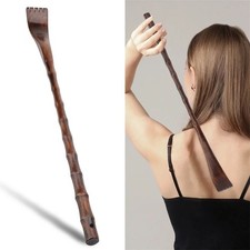 Wooden Back Scratcher Long Handle Bamboo Style Massage Scratch Tool 17 Inch