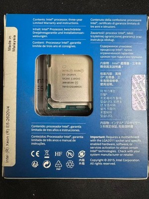intel E5 2620 V4 2.1G 20MB Cache LGA2011 V4 85W