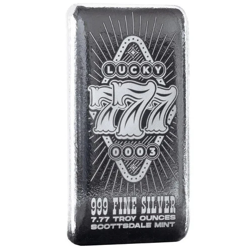 2025 Lucky Sevens 7.77 oz .999 Fine Silver Bullion Bar SCOTTSDALE MINT BACKORDER