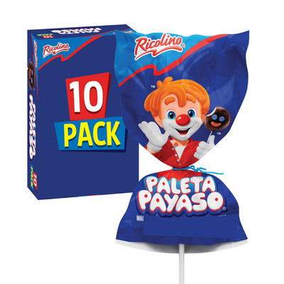 Ricolino Paleta Payaso Chocolate Marshmallow Lollipop..