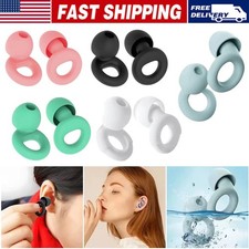 Reusable Silicone Ear Plugs Noise Cancelling Earplugs Protector Study Sleep Swim