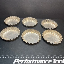 Set 6 Removable Bottom Round Baking Tins For Tart or Quiche Tartlet Pan 4”