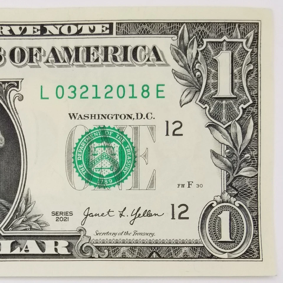 Birthday Anniversary March 21, 2018 DOLLAR Fancy Serial Number US Currency Note - Image 4 of 4