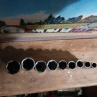 Vintage Craftsman USA 9-Piece Set 3/8" Drive Socket 6 point 3/8" to 7/8"