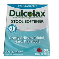 Dulcolax Stool Softener 25 Liquid Gels Exp. 05/2026+