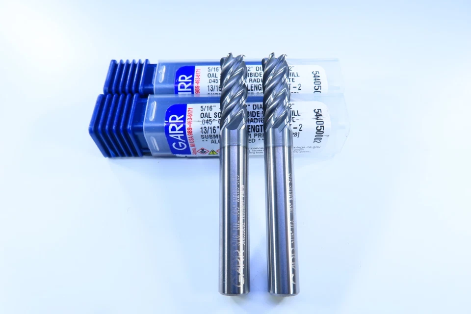 LOT ( 2 PCS ) GARR 5/16" SOLID CARBIDE 5 FLUTE MACHINIST END MILLS CNC TOOLS - Image 2 of 4