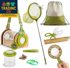 Wooden Bug Catcher Kit for Kids -11Pcs Bug Catching Kit Outdoor Explorer Kit wit