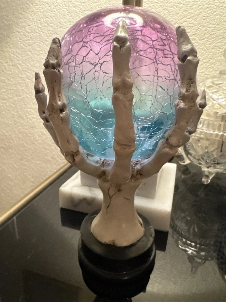 Halloween Glass Ball W Light  - Image 2 of 3