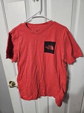 The North Face Red Logo Cotton Jersey Men's Crew Neck Short Sleeve T-Shirt M