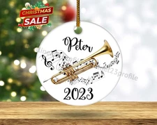 Trumpet Ornament,Trumpet Player Gift,Christmas Ornaments,Personalized Gifts f...