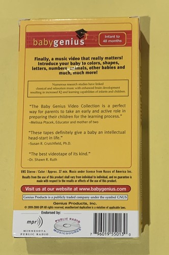 Baby Genius Mozart And Friends Volume 1 VHS Tape Tested - Imagen 4 de 8