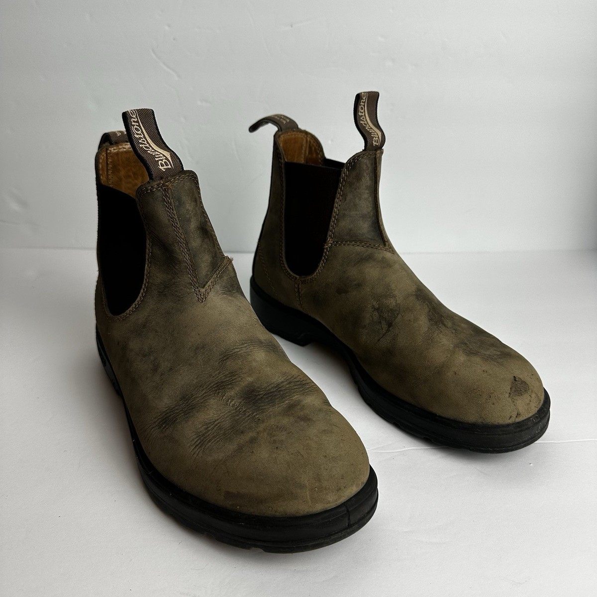 Blundstone Leather Chelsea Boots Men’s Size 8 Tan Brown FLAWS Unisex Blundstone 562 Unisex Slip On Leather Chelsea Boots In Tan  main image 2