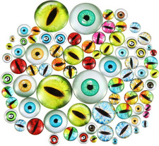 200 Pcs Mixed Style Dragon Eyes Glass for Crafts Assorted Colors Size 6Mm to 30M
