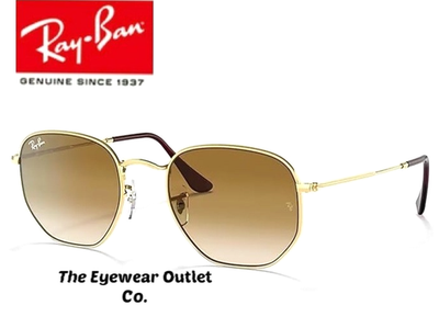 #ad Store Display Rayban Hexagonal RB3548N Gradient Brown Lens Men Women 51mm $68.85