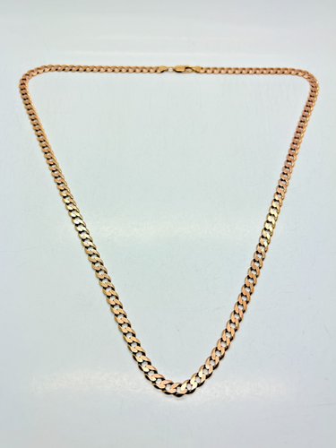 9ct Dark Yellow Solid Gold Curb Chain – 5.7mm – 24" - Picture 3 of 11