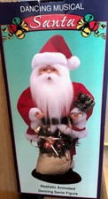 Dancing Musical Santa, Plays, plays "Jingle Bells", 15-1/2", w/box, needs 2 -AA,