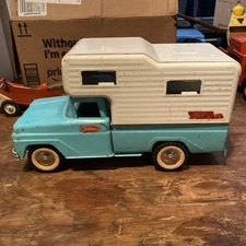 Vintage 1965 Tonka Fleetside Turquoise Truck Camper No. 530