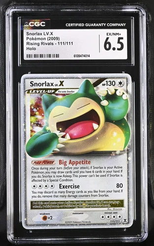 Snorlax LV.X 2009 Pokemon Rising Rivals CGC 6.5 #111