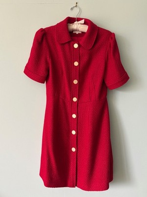 Gaala Paris Cecilia Red Tweed Dress New Without Tags Size EU 42 XL