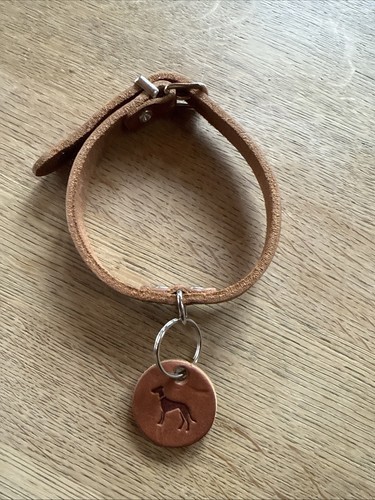 HUNTER AALBORG Hundehalsband, Leder, schlicht, robust, komfortabel, 37 cm 1,5 cm - Bild 3 von 3