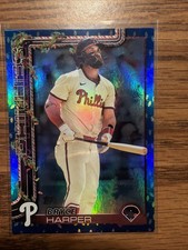 2025 Topps Holiday - Bryce Harper #H69 Holiday Blue Metallic Glitter