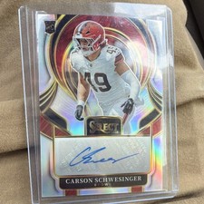 Panini 2025 Select Football Carson Schwesinger Browns Rookie Prizm Auto obo