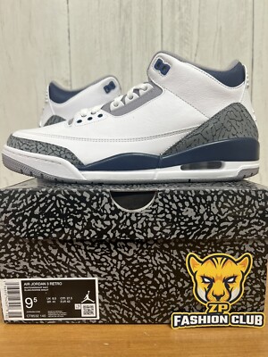 NIKE AIR JORDAN 3 MID NIGHT NAVY 29cm 中古 Jordan 3 Retro Midnight Navy for Sale - Authenticity