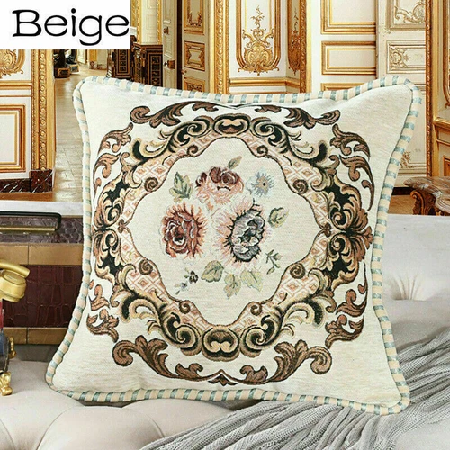 Embroidery Cushion Cover European Throw Pillow Case Retro Sofa Home Decor - Picture 17 of 27