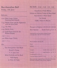 THE WHO Concert Programme / Menu Card - Sussex University 1967 9"x8" reprint