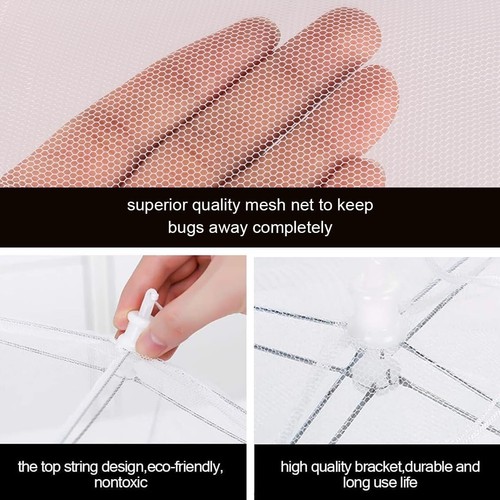 Convenient 8-Pack Reusable Food Net Covers - Versatile Outdoor Dining Solution - Picture 6 of 11