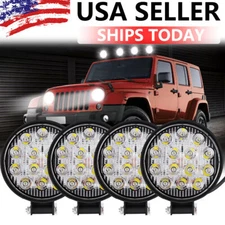 4X LED Work Light Flood Spot Lights for Truck Off Road Tractor ATV Round 72W US