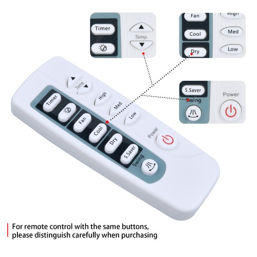 Remote Control For GE Air Conditioner ARC-713 ARC-715 ARC-769 ARC-763 ARC-767 - Picture 5 of 5
