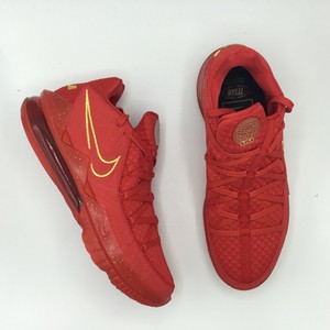 lebron 17 low red and gold