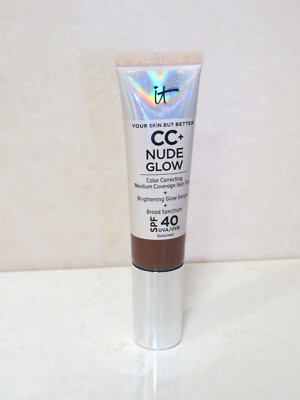 IT COSMETICS CC+ NUDE GLOW MEDIUM COVERAGE SKIN TINT SPF 40 NEUTRAL DEEP 1.08 OZ