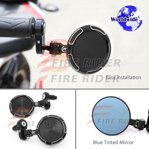 For Yamaha YZF-R1 99-17 YZF R6 06-17 Sonic Rearview CNC Bar End Mirrors - Picture 13 of 14