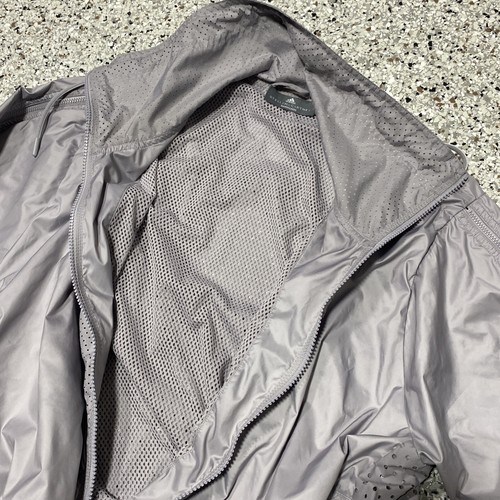VESTE COUPE-VENT ADIDAS X Stella McCartney gris barricade taille L fermeture éclair complète 250 $ - Photo 7/12