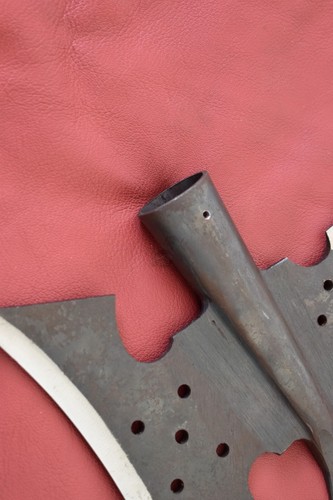 Hand Forged Halberd With Blade on One Side Blade And Curved Spike On The Other - Picture 8 of 11