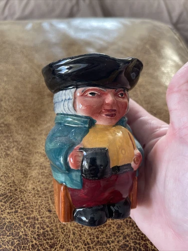 Staffordshire Painted Toby Mug Shorter & Sons England 4” Tall 291 (SP)